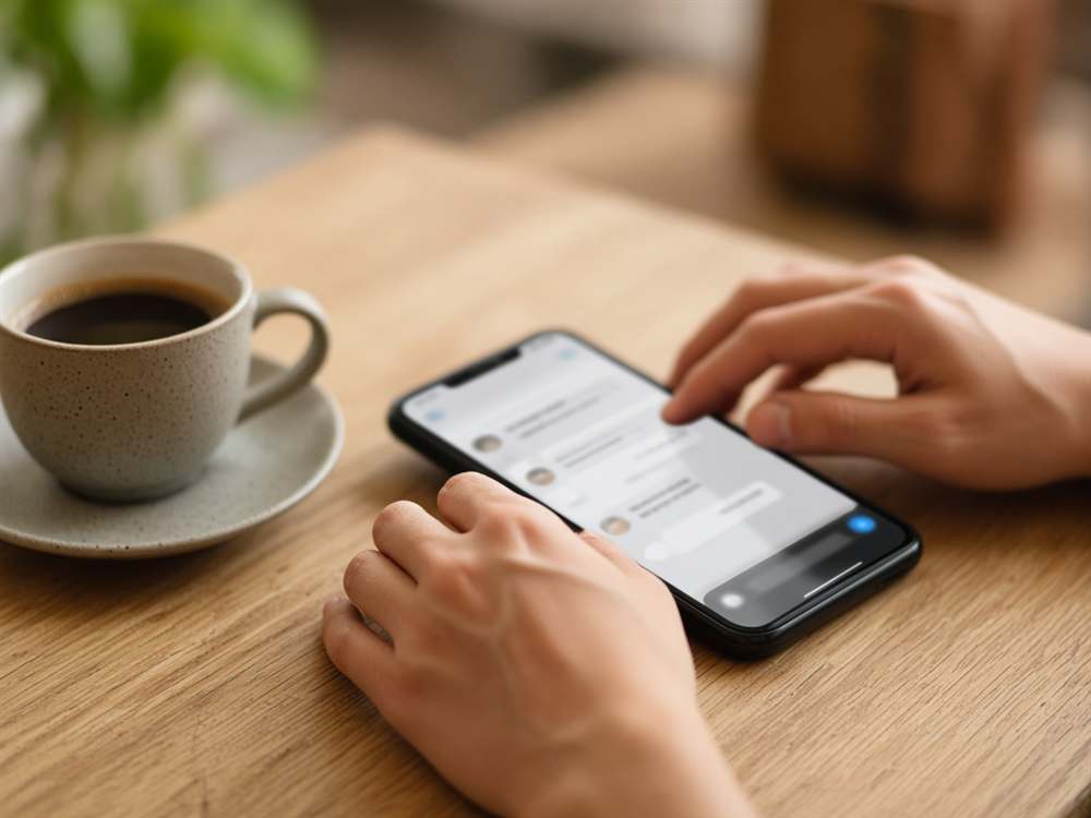 Tela de celular mostrando conversa com chatbot de atendimento